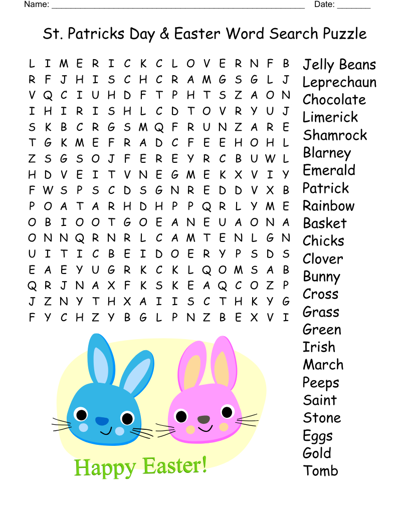 Egg-Cellent Easter Wordsearch - Wordmint in Egg Cellent Easter Word Search Answers