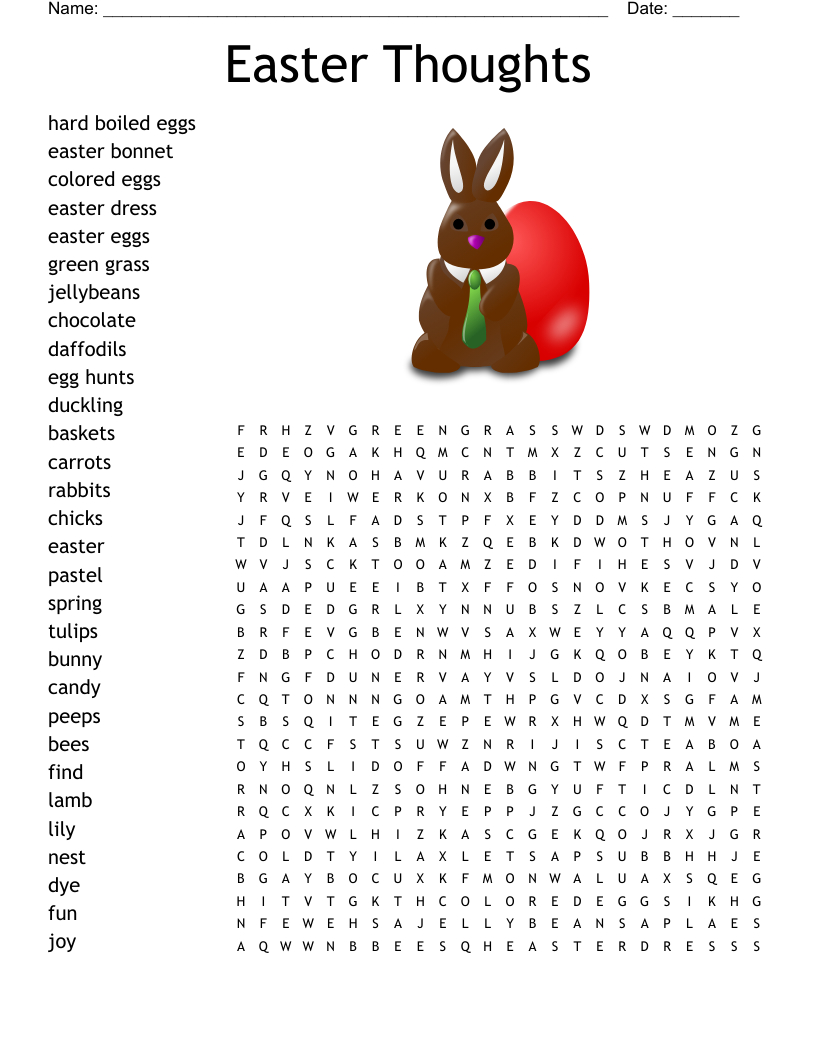 Egg-Cellent Easter Wordsearch - Wordmint throughout Egg Cellent Easter Word Search Answers