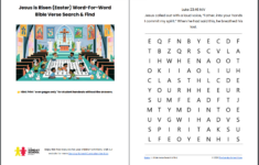 Free Easter Bible Word Search Printable Pdf - Ministry To Children throughout Incredibly Giant Easter Word Search Answer Key