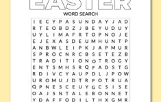 Printable Easter Word Search - Chevron Lemon throughout Free Easter Word Search Games