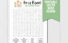 Religious Easter Word Search, Christian Easter Games, Easter with Lds Easter Word Search