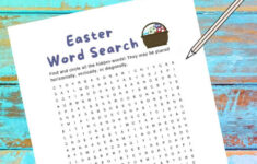 Religious Easter Word Search Printable in Easter Story Word Search