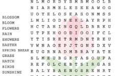 Spring Word Search Puzzle With Answer Sheet| Seasonal Games within Easter Spring Word Search