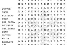Winter Word Search Puzzle With Answer Sheet| Seasonal Puzzles throughout Incredibly Giant Easter Word Search Answer Key