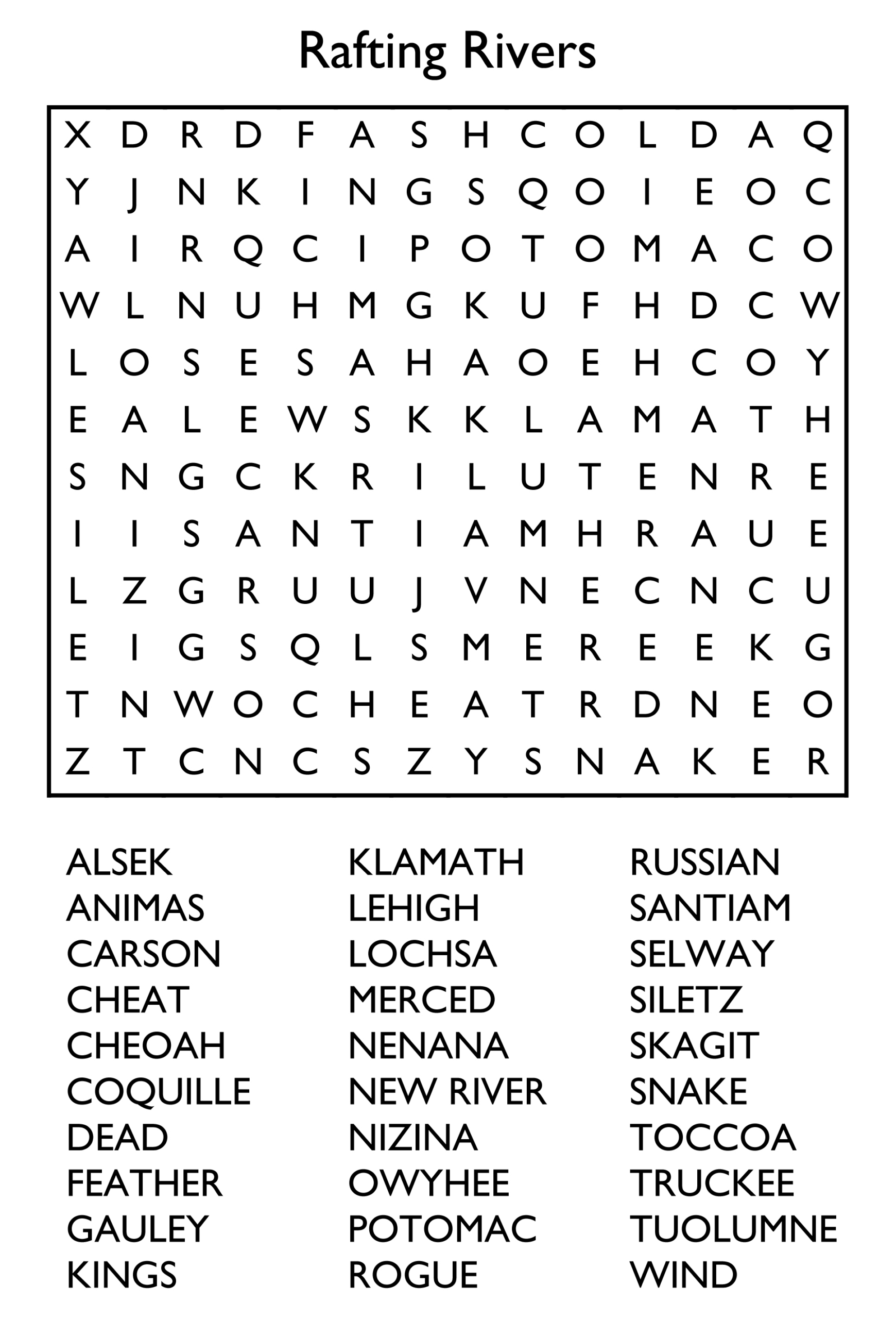 10 Free Printable Word Search Puzzles in Printable Word Search Puzzles For Senior Citizens