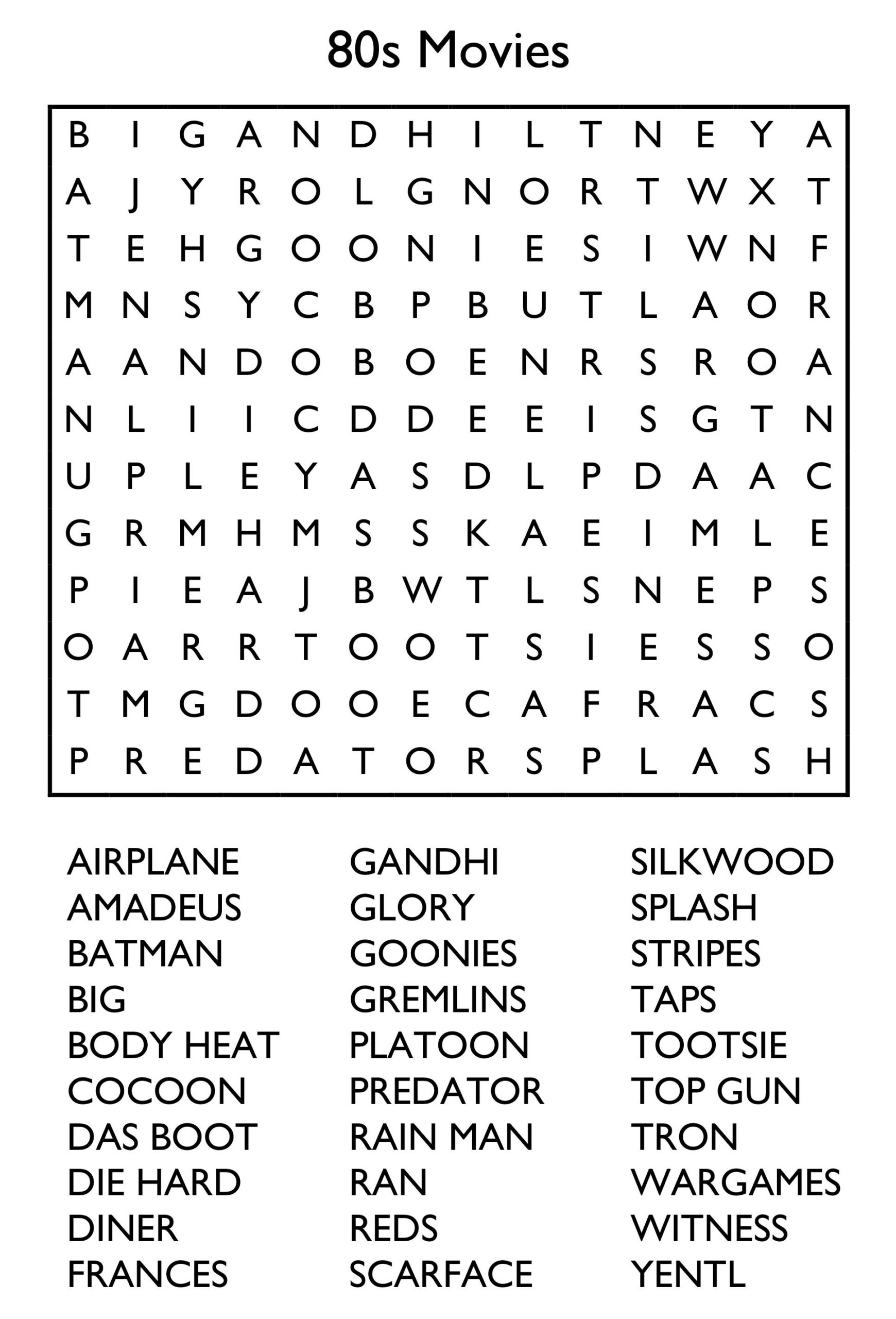 10 Free Printable Word Search Puzzles within Printable Word Search Large Print Free