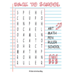 10 Fun Back To School Printable Word Search Puzzles | Kids Inside Word Search For 6 Year Old Kids Printable