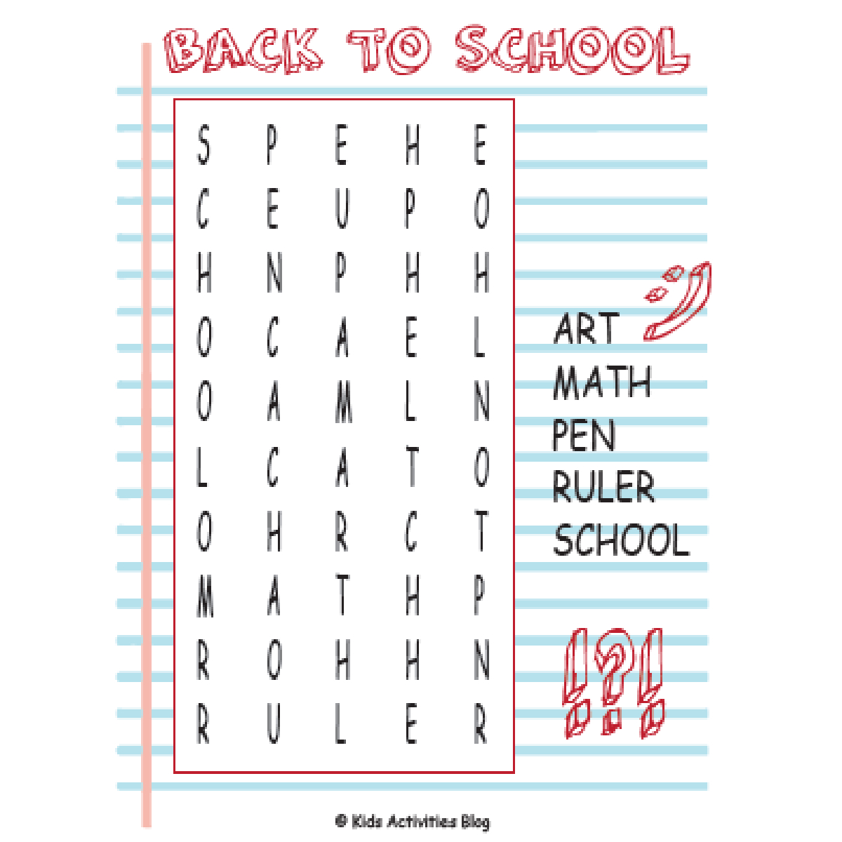 10 Fun Back To School Printable Word Search Puzzles | Kids inside Word Search For 6 Year Old Kids Printable