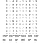 100 Days Of School Word Search   Wordmint Inside 100 Word Search Free Printable