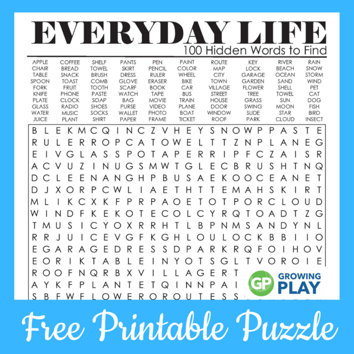 Free Printable Word Search For Adults