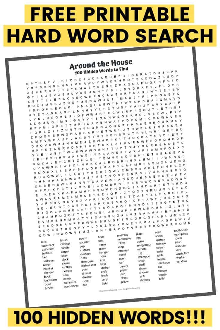 100 Word Word Search Pdf - Free Printable Hard Word Search inside Free Printable Word Search Puzzles With Hidden Messages