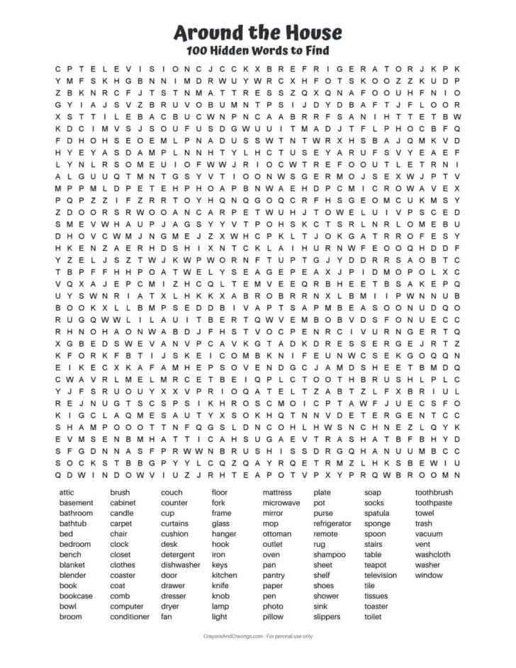 Free Printable Word Search Adults