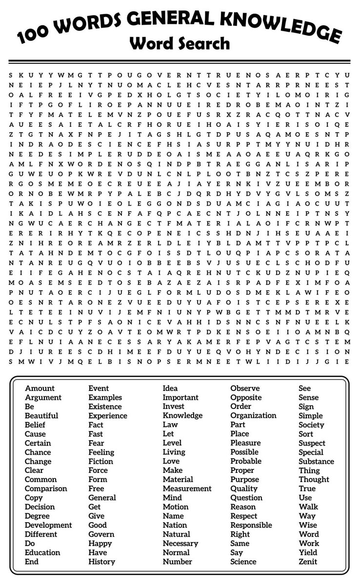 100 Word Word Searches - 20 Free Pdf Printables | Printablee inside Printable Word Search with a Lot of Words