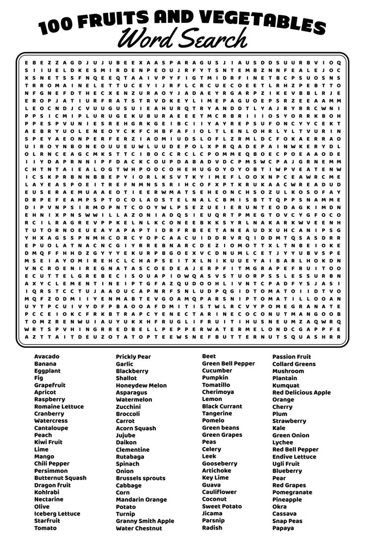 100 Word Word Searches - 20 Free Pdf Printables | Printablee intended for 100 Word Word Searches Printable