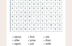 1St Grade Word Search For Kids – Free Printables – A Touch Of pertaining to Free Printable Word Search For Grade 1