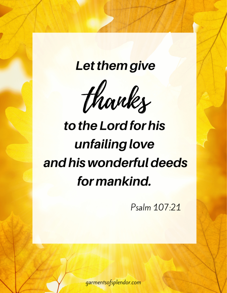 27 Psalms Of Thanksgiving And Praise (With Free Printables) - throughout Free Psalm 107 Word Search Fill In