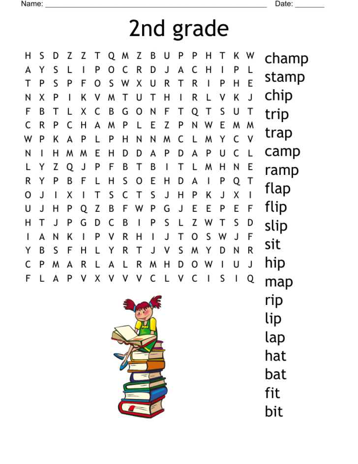 Printable Word Search For 2nd Graders