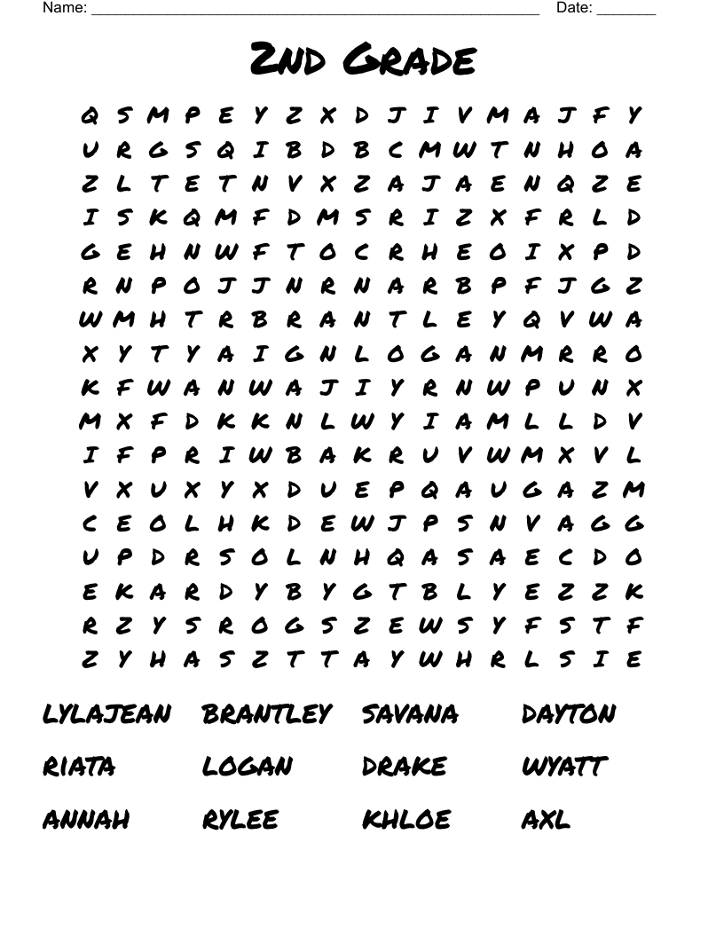2Nd Grade Word Search - Wordmint pertaining to 2Nd Grade Word Search Printable Free