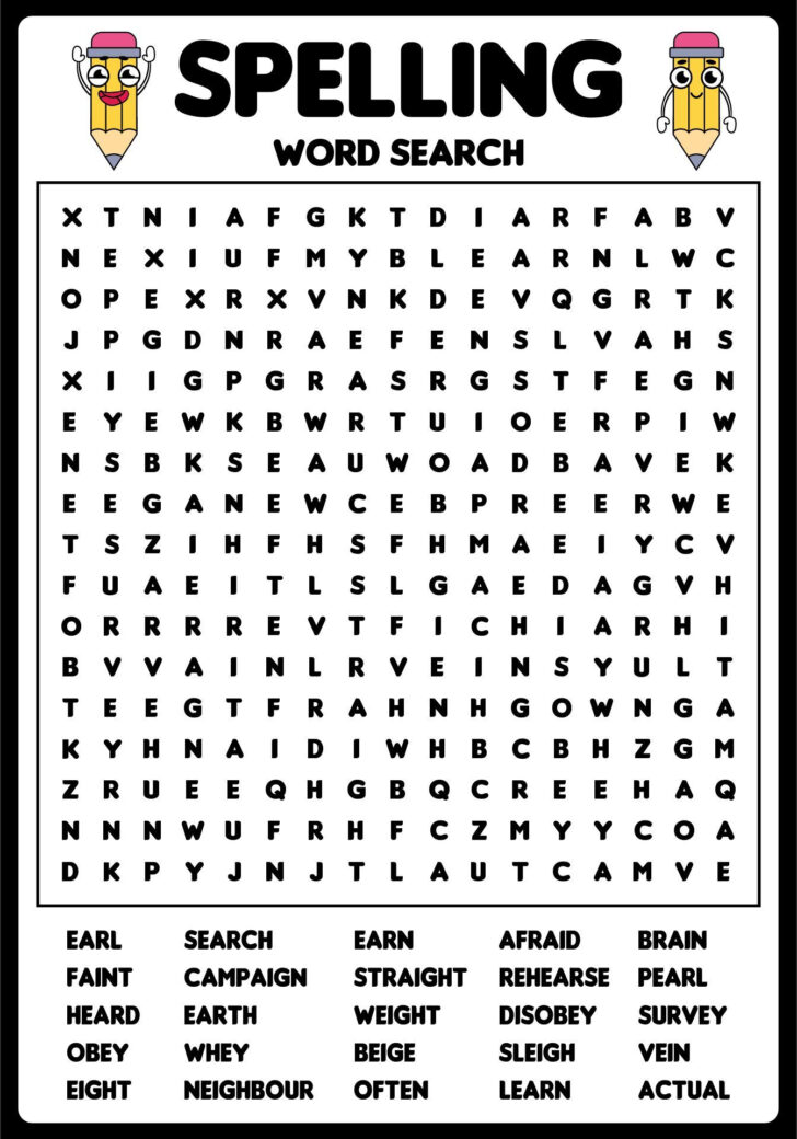 4th Grade Word Search Printable
