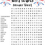 4Th Of July Word Search Puzzle With Answer Sheet| Fourth Of July For 4Th Of July Word Search Puzzle Printable