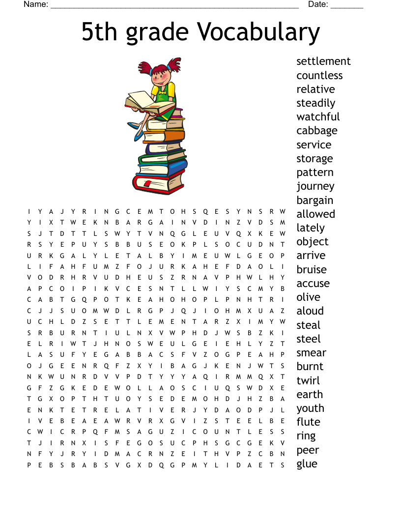 5Th Grade Vocabulary Word Search - Wordmint within Free Printable Word Searches For 5th Graders
