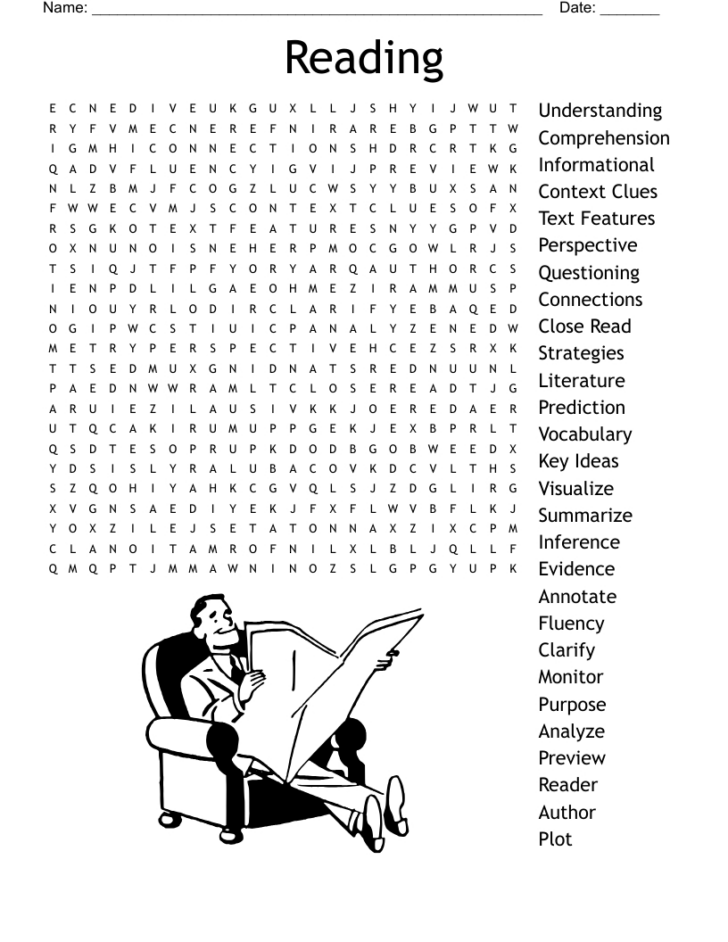 Printable Word Search For Ela