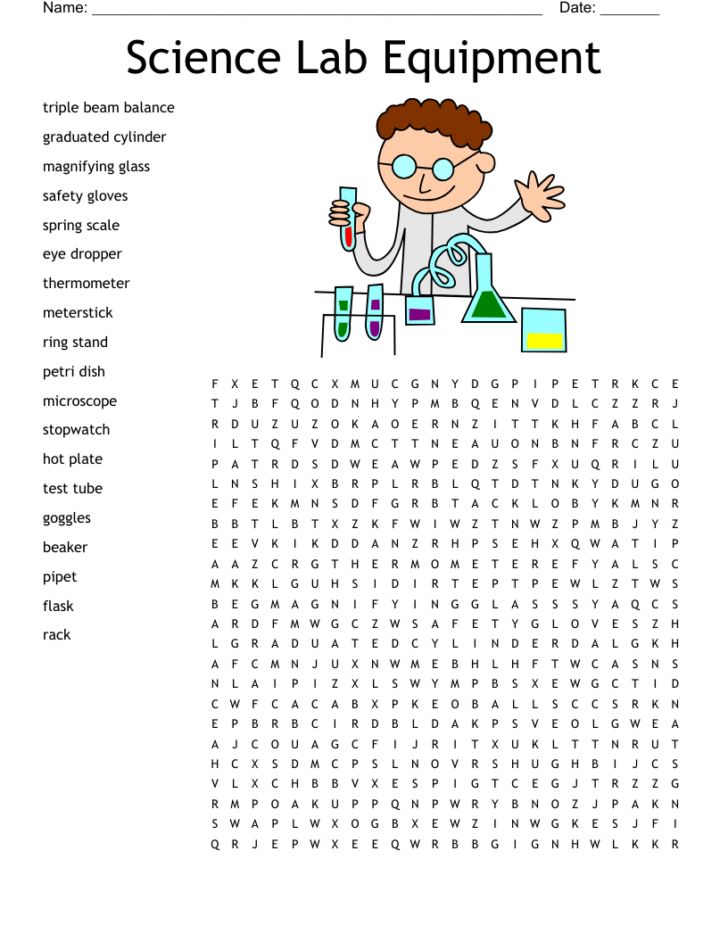 Free Printable Word Search Science