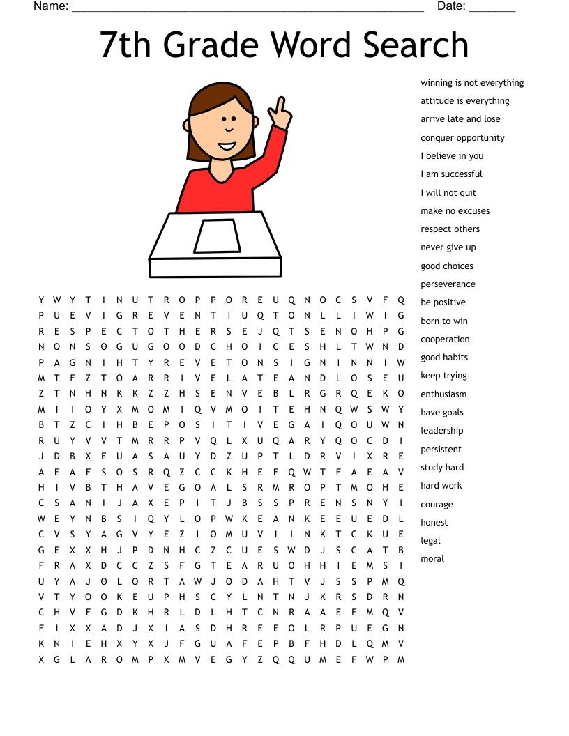 7Th Grade Word Search - Wordmint in Word Search Puzzles For 7Th Grade Printable