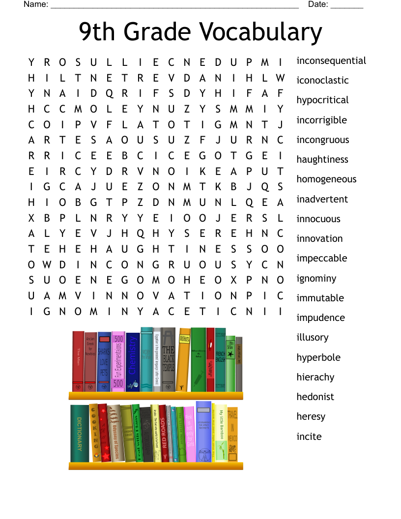 9Th Grade Vocabulary Word Search - Wordmint within 9th Grade Word Search Printable