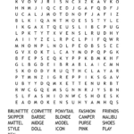 A Barbie Wordsearch   Wordmint For Barbie Word Search Printable