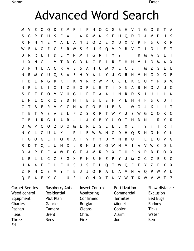 Advanced Word Search - Wordmint for Printable Word Search Advanced