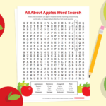All About Apples Word Search Puzzle For Fall For Apple Word Search Printable Free