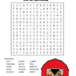 Animal Word Search (Free Printable Dog, Pet, Dinosaur Puzzles With 8 Year Old Word Search Printable