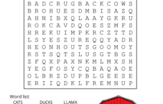Animal Word Search (Free Printable Dog, Pet, Dinosaur Puzzles with Word Search 7 Year Old Printable