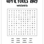 April Fools' Day Word Search   Prank Game, Unsolvable   Pjs And Paint Throughout Fake Word Search Printable