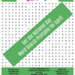 April Word Search Printable   National Days Word Find Puzzle With Regard To April Word Search Free Printable