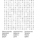 Australian Geography Word Search   Wordmint With Geography Word Search Printable