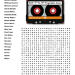 Back To The 80'S Music Word Search   Wordmint Inside 80S Word Search Printable