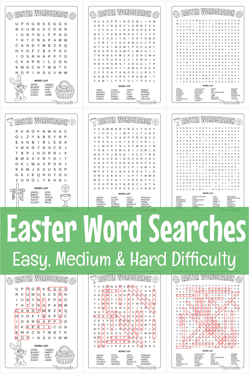 Best Easter Word Search Puzzles For Kids inside Homemade Gifts Made Easy Word Searches