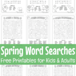Best Free Printable Spring Word Search Puzzles For Kids With Homemade Gifts Made Easy Word Search