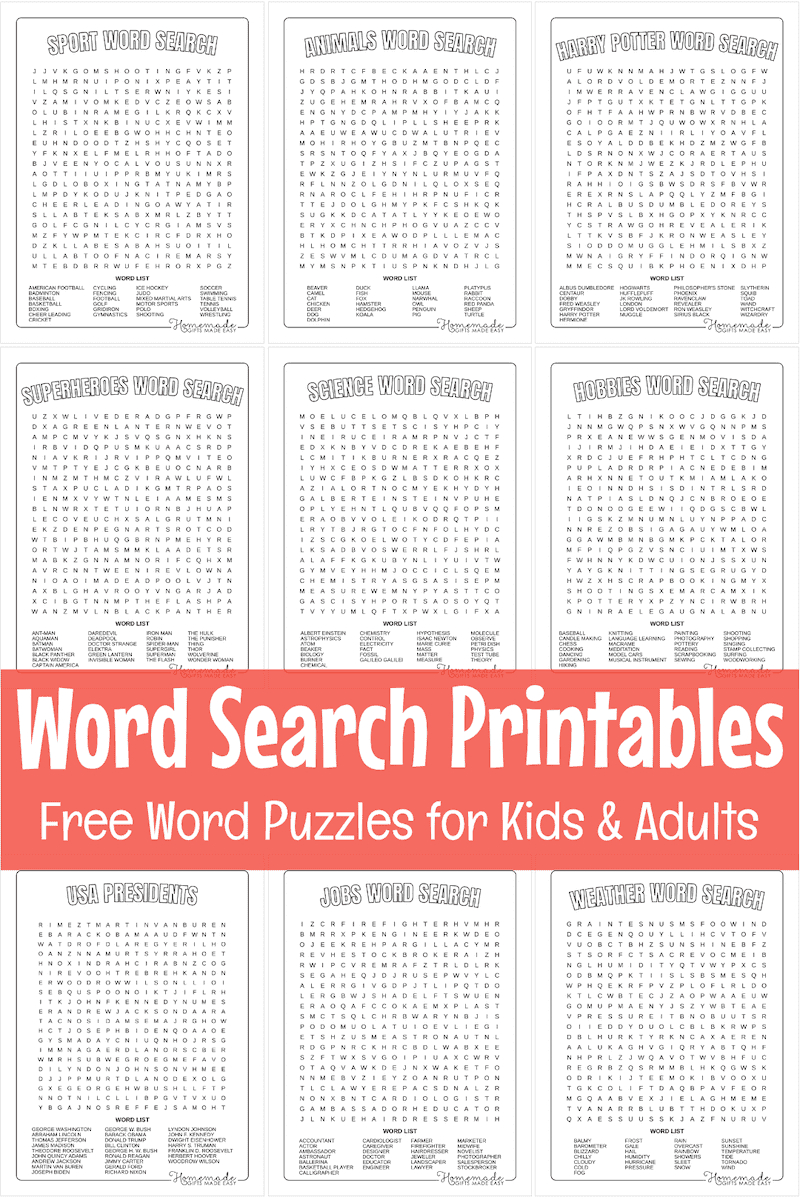 Best Free Word Search Printable Puzzles For Kids &amp;amp; Adults in Free Printable Word Search Booklet
