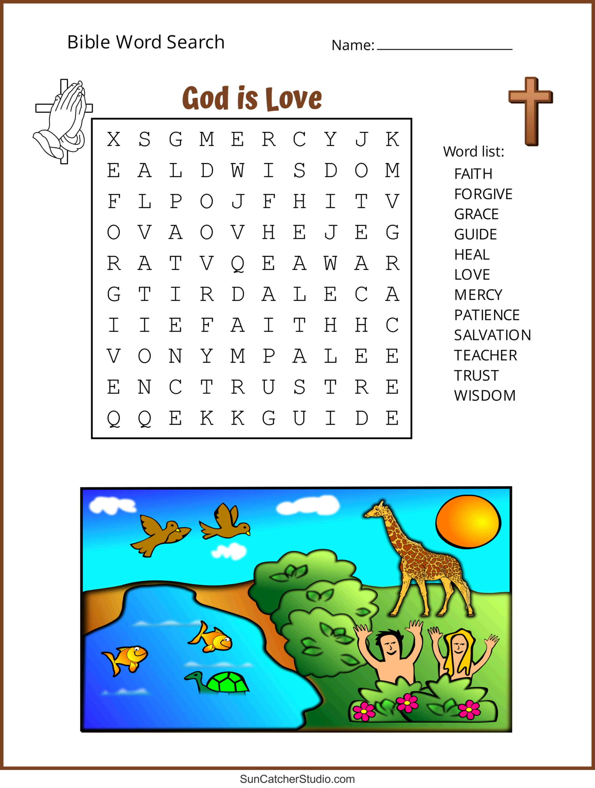 Bible Word Search (Free Printable Christian Puzzles) – Free in Printable Word Search Bible For Kids