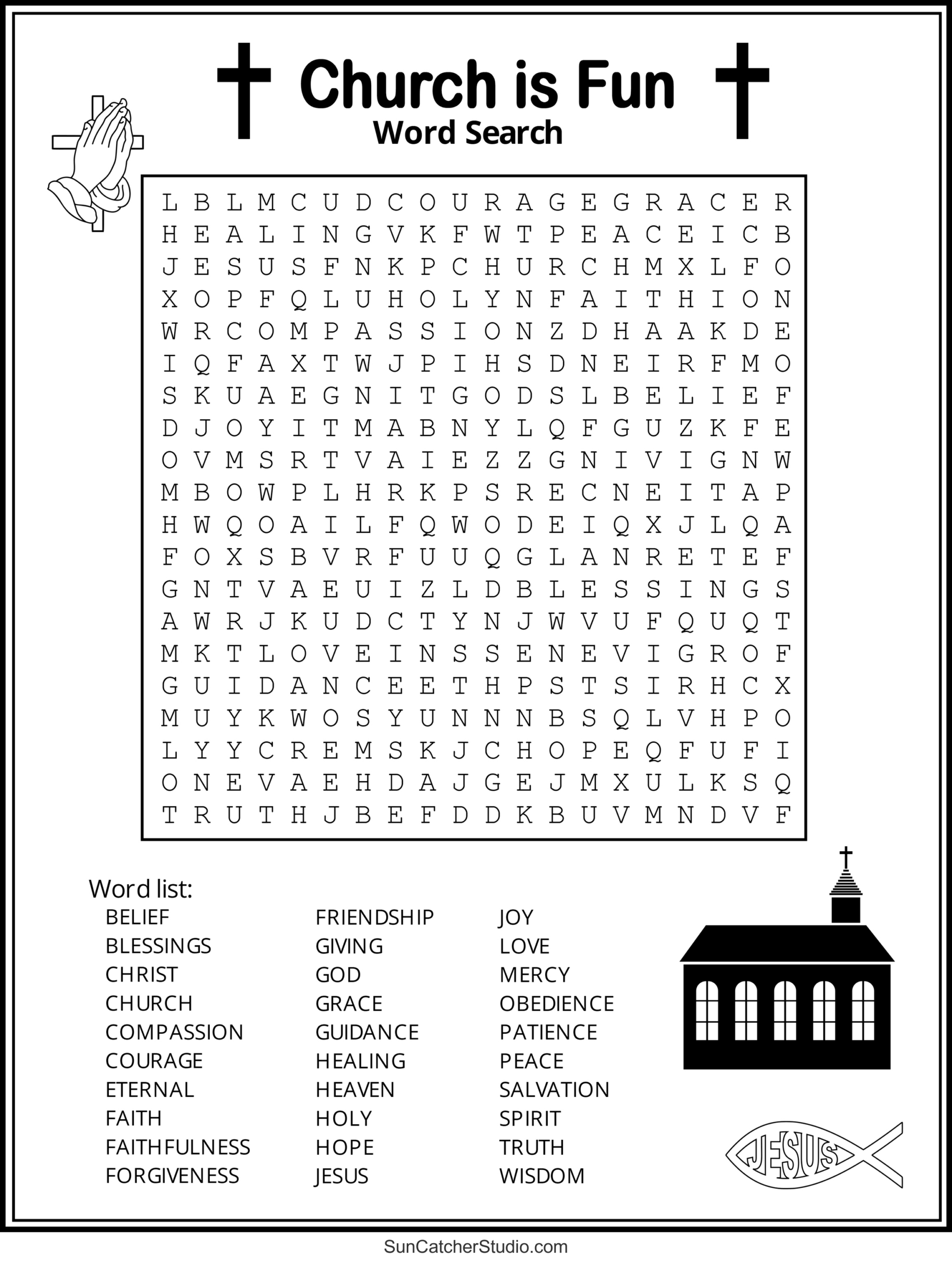 Bible Word Search (Free Printable Christian Puzzles) – Free throughout Printable Word Search Bible