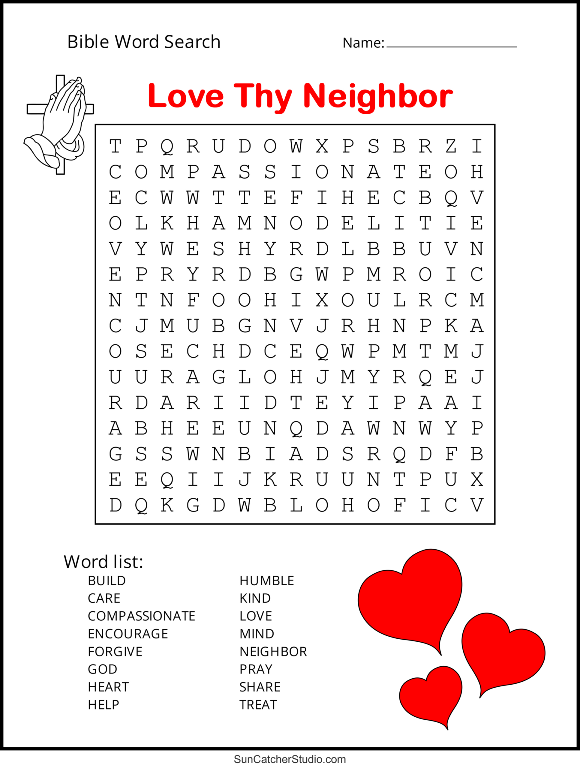 Bible Word Search (Free Printable Christian Puzzles) – Free within Free Printable Bible Word Search