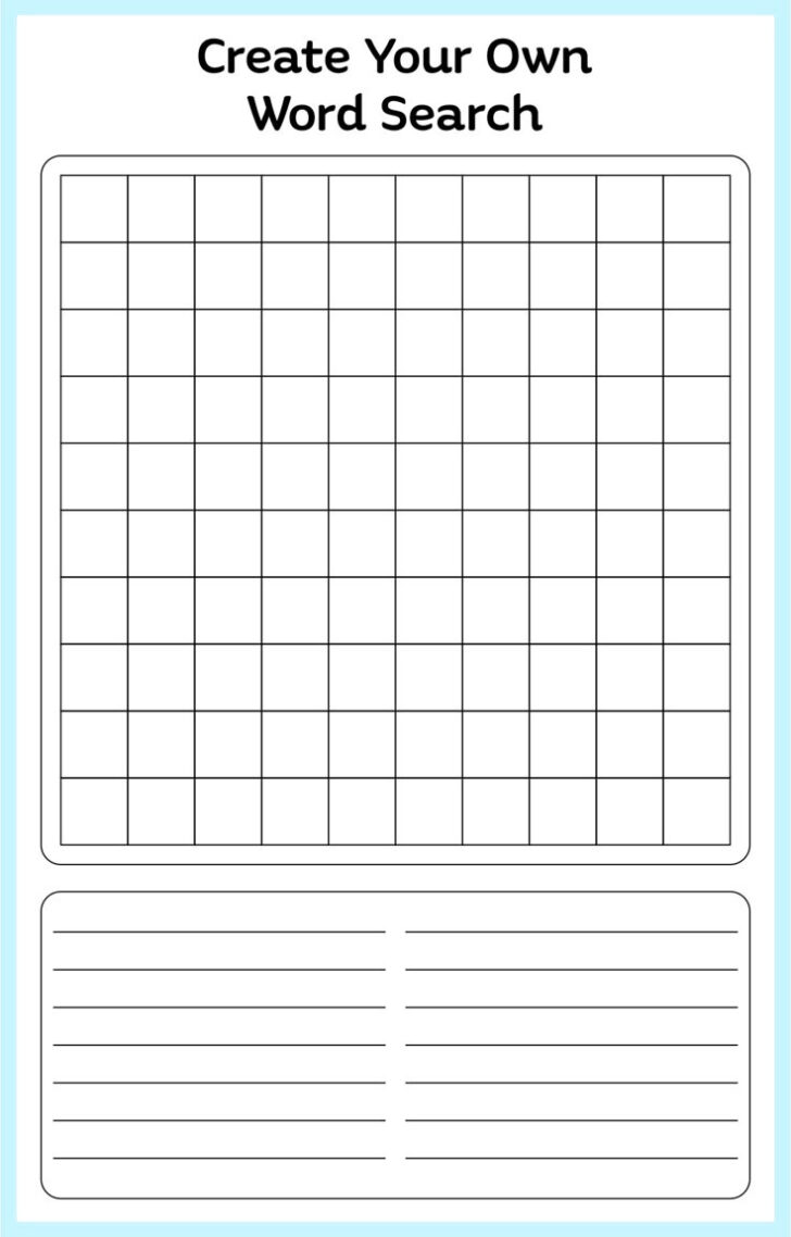 Create Printable Word Search Free