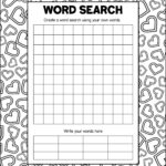 Blank Word Search Templates For Kids, Printable Pdf Blank Puzzle Intended For Create Your Own Printable Word Search
