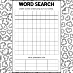 Blank Word Search Templates For Kids, Printable Pdf Blank Puzzle Intended For Printable Word Search Blank