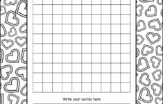 Blank Word Search Templates For Kids, Printable Pdf Blank Puzzle intended for Printable Word Search Blank