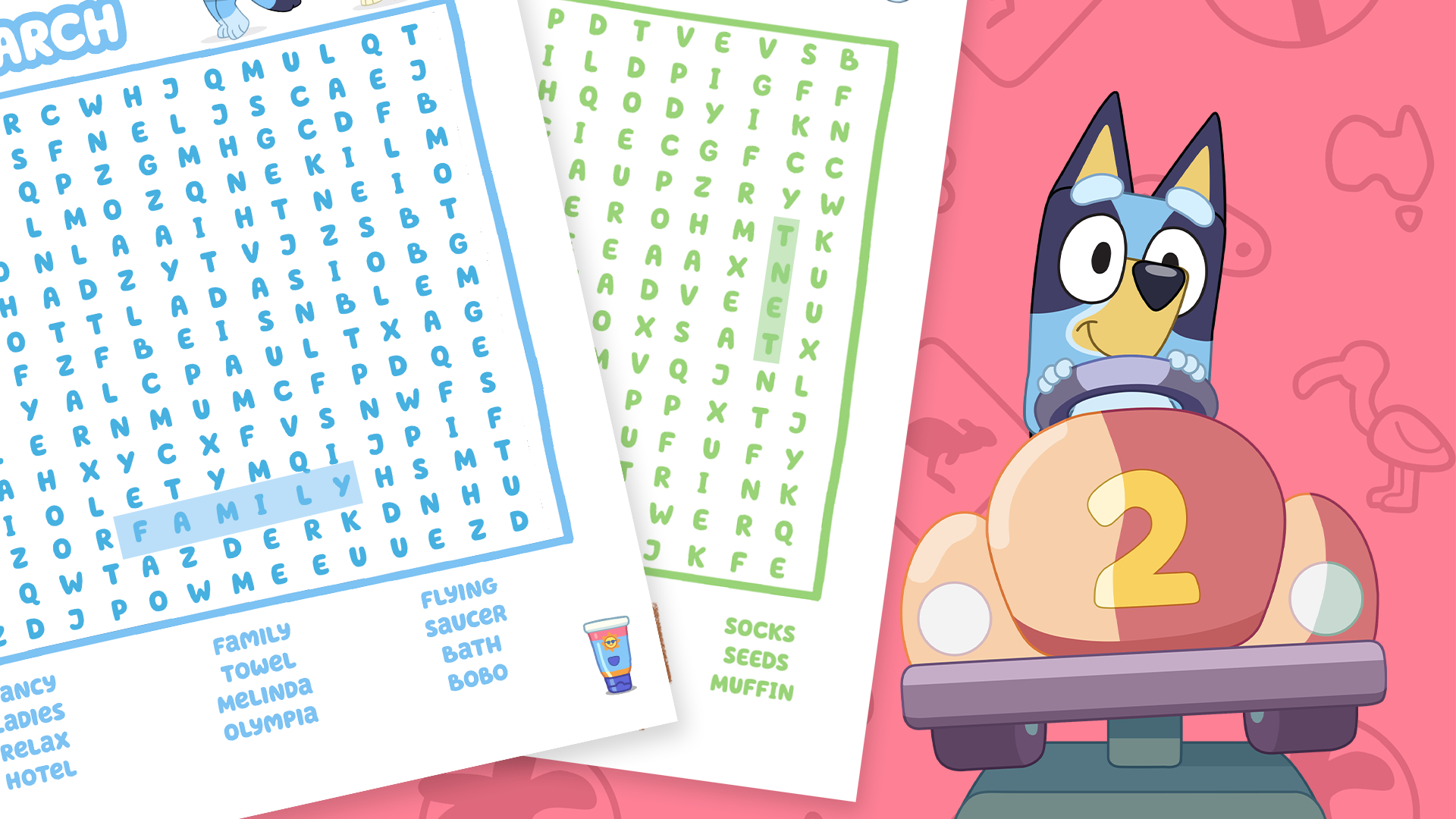 Bluey: Family Trip Word Searches - Bluey Official Website pertaining to Printable Bluey Word Search