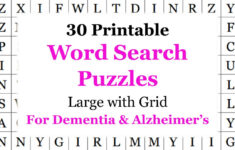 Brain Teasers: A Printable Collection Of Easy Word Search Puzzles regarding Printable Word Search For Dementia Patients